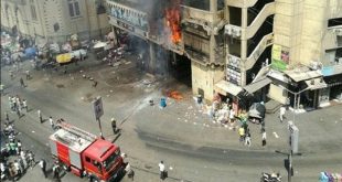 في حريق العتبة..لجنة هندسية لفحص المباني بعد انهيار جزئي لعقار